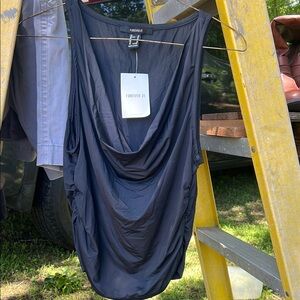 Forever 21 Black Sleeveless Drape Top